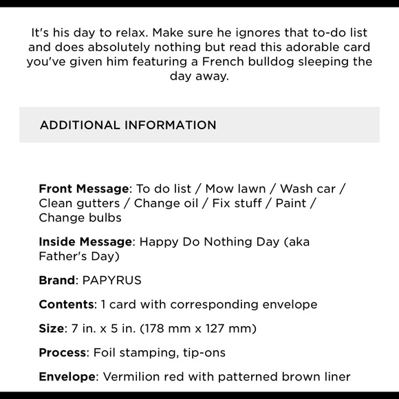 ⚡️5/$30⚡️Papyrus do nothing, Father’s Day card - Picture 8 of 8